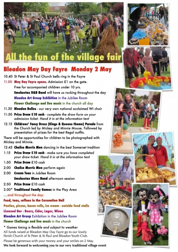 May Day Fayre 2016 schedule