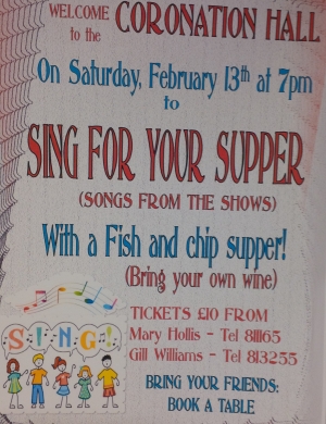 Sing for you Supper Event