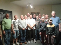 Racers (including The Hobbitt's arm, out of picture left) with Jack & Louie (JL's Grandsons)