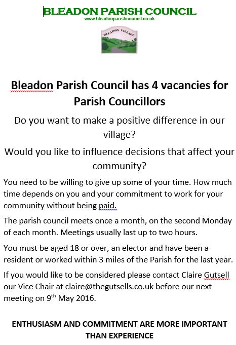 BPC Councillor Vacancy Advert