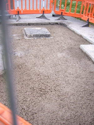 final hole filled with concrete