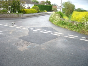 Final tarmac finish at Bleadon/Bridge Roads junction
