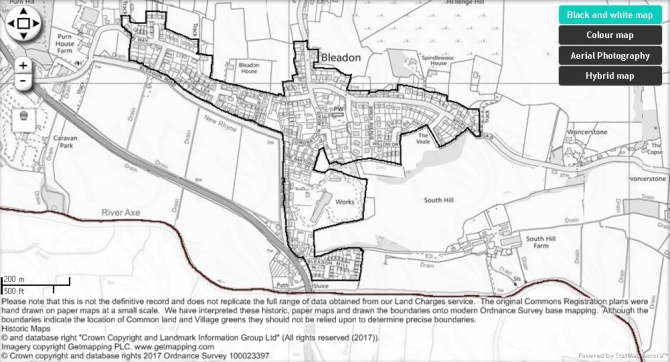Map 3 Bleadon Settlement Boundary
